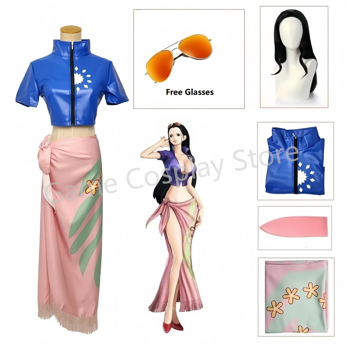 Anime Cosplay Nico Robin - Nico robin cosplay traje vestido roupas