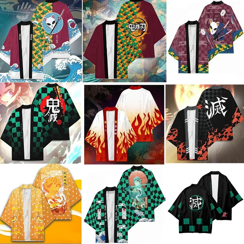 Demon Slayer Haori - Demon slayers cardigan masculino anime japonês
