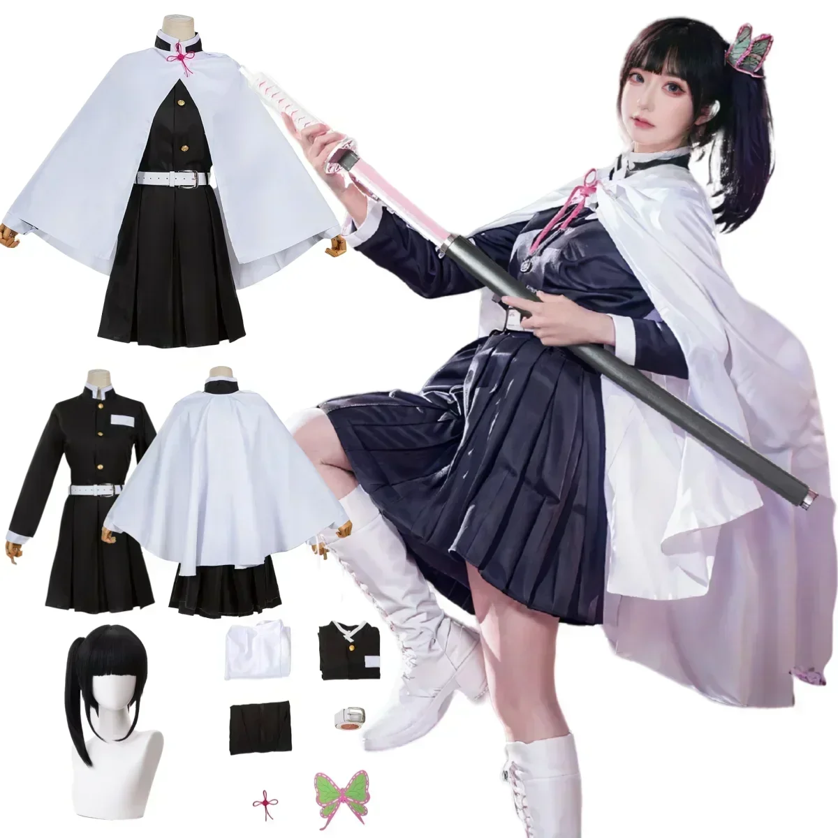 Demon Slayer Haori - Fantasia de Halloween Tsuyuri Kanao para