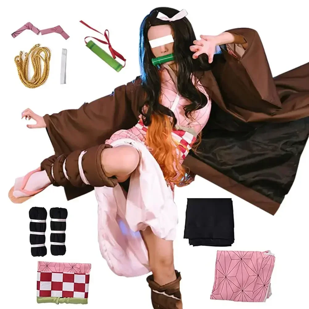 Anime Cosplay Nezuko - Novo Traje de Cosplay Kamado Nezuko
