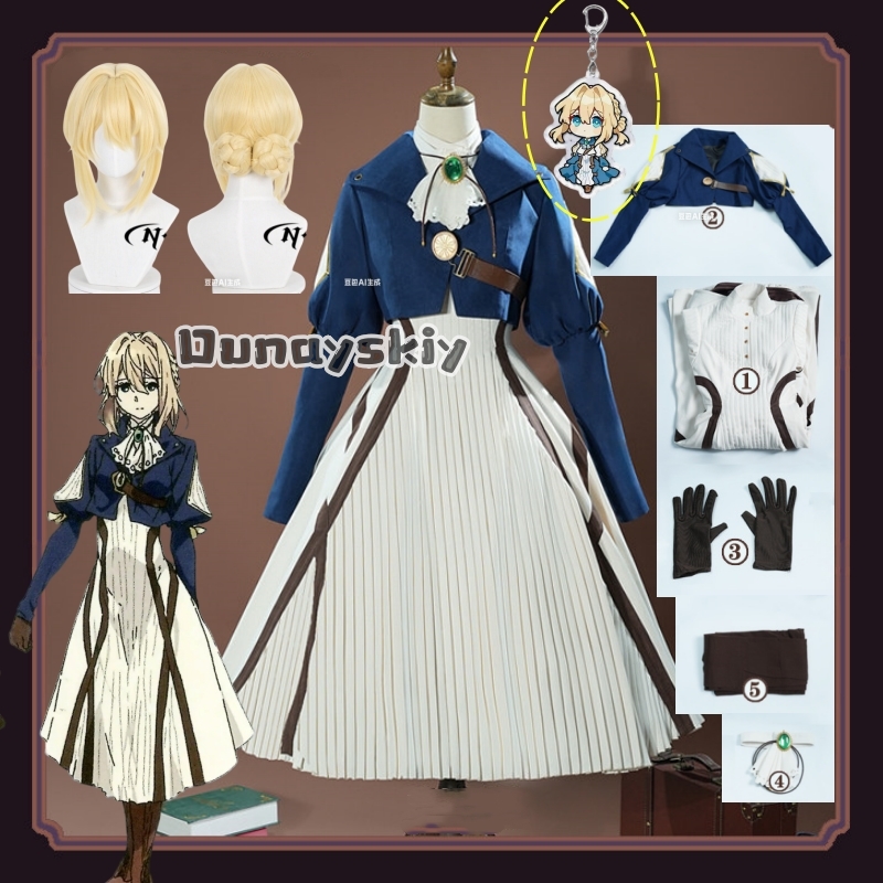 Violet Evergarden Dress - Fantasia de Cosplay Violet Evergarden Anime: