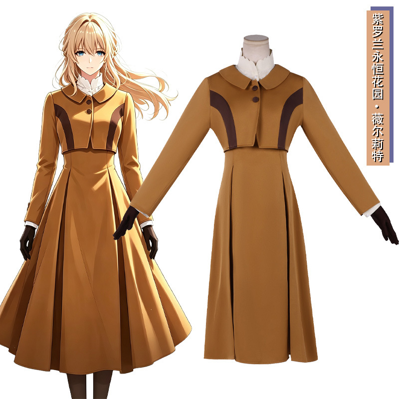 Violet Evergarden Dress - Conjunto de cosplay Violet Evergarden feminino,