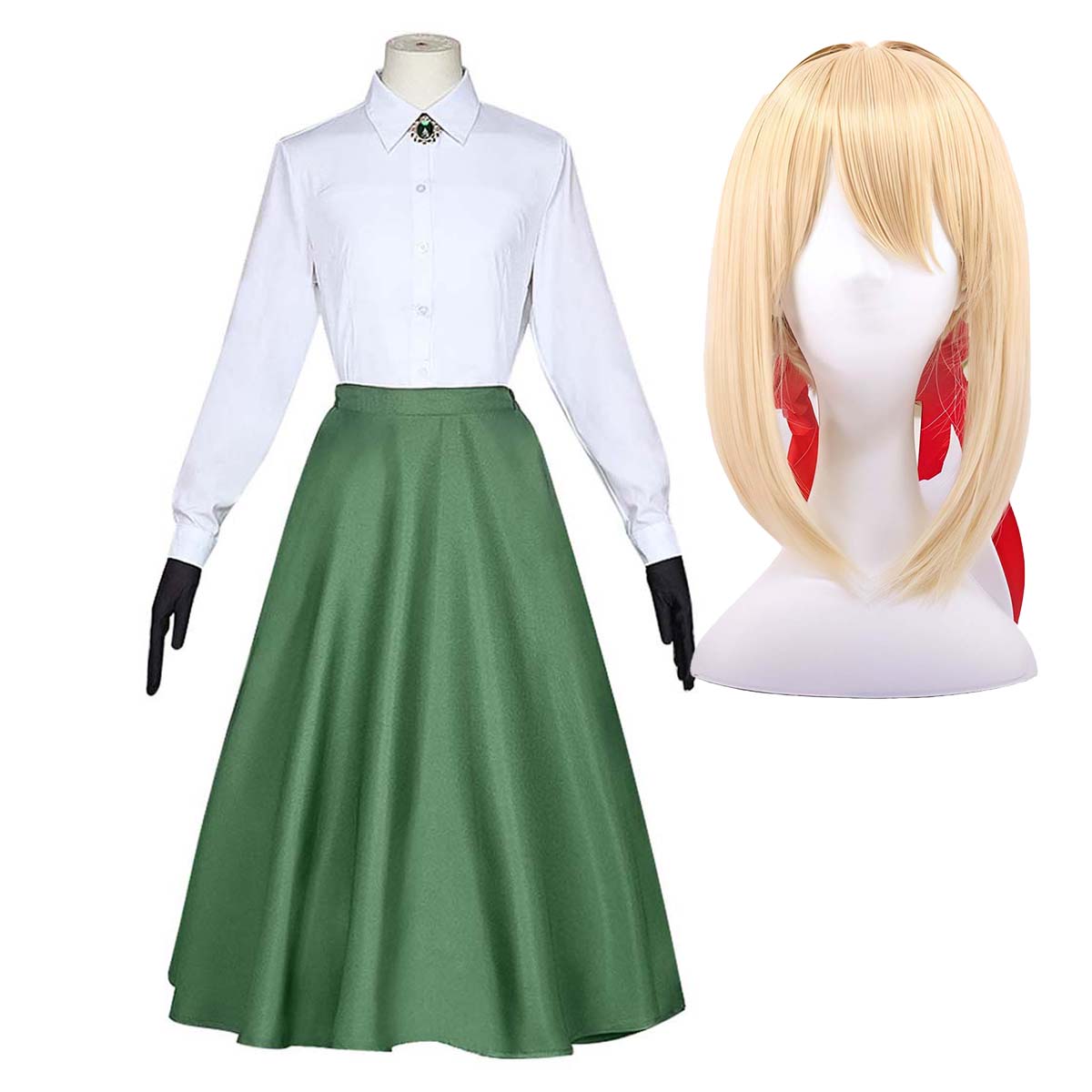 Fantasia ou peruca de cosplay  - Violet Evergarden Dress avaliação e preço