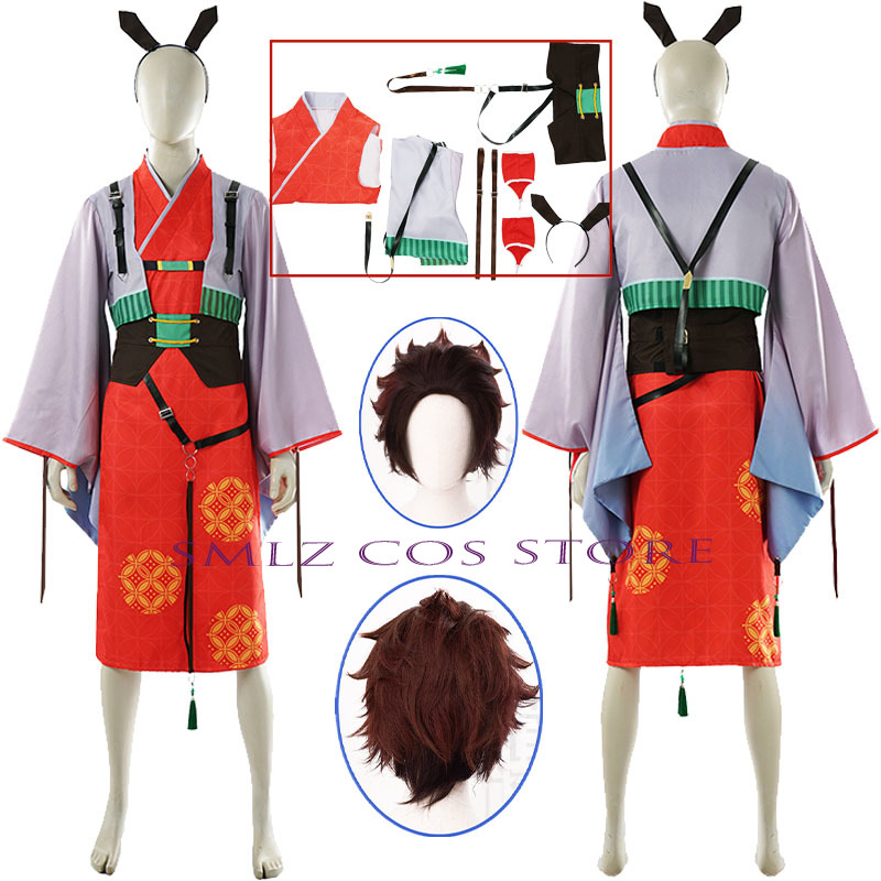 Fantasia de Cosplay Tanjirou c - Anime Cosplay Kimono avaliação e preço
